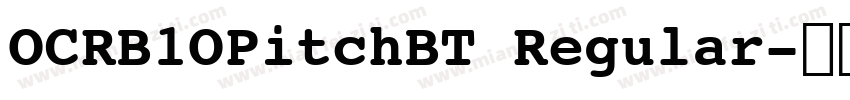 OCRB1OPitchBT Regular字体转换